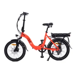 Chill-e Low Step Folding Electric Bike Orange -Shimano Bike Store CHILL E20REDa