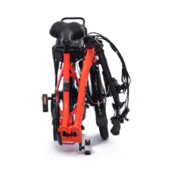 Chill-e Low Step Folding Electric Bike Orange -Shimano Bike Store CHILL E20REDc