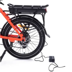 Chill-e Low Step Folding Electric Bike Orange -Shimano Bike Store CHILL E20REDf