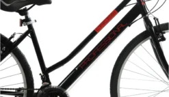 Professional Cross Women's Commuter Hybrid Bike Black And Red -Shimano Bike Store CROSS202