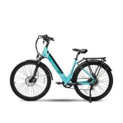 Ampere Deluxe Step Through 700c Wheel Electric Bike Blue