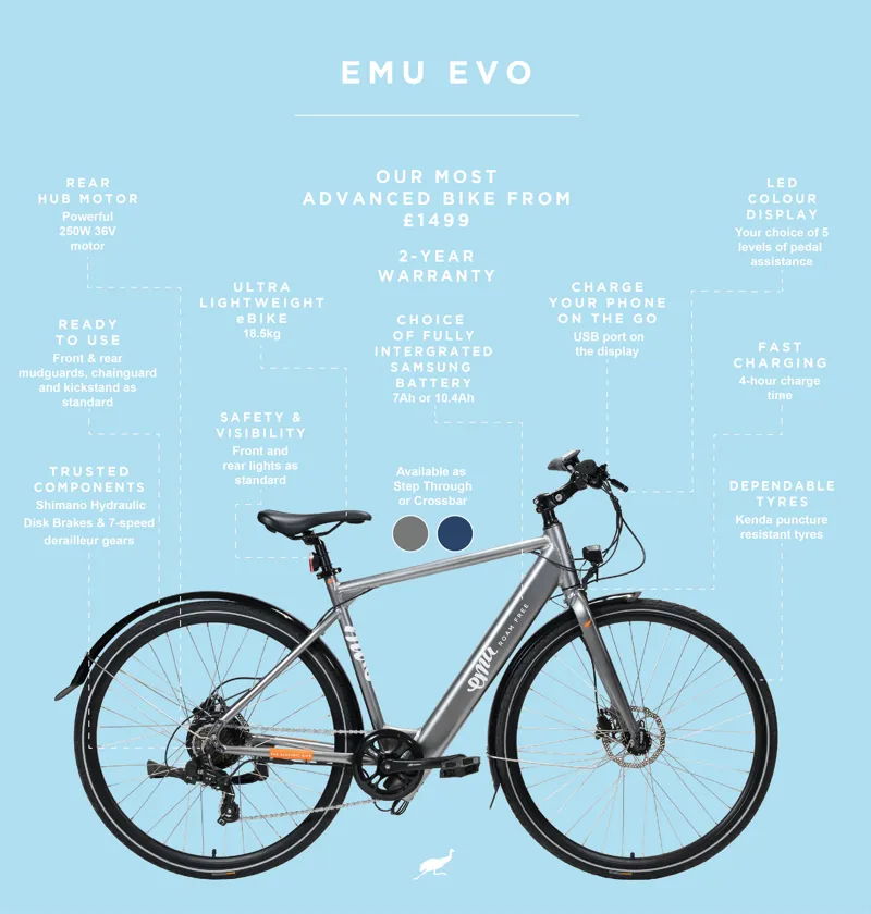 EMU Evo Step Through 700c Wheel Electric Bike Metallic Grey 10 EMU Evo Step Through 700c Wheel Electric Bike Metallic Grey - Image 8