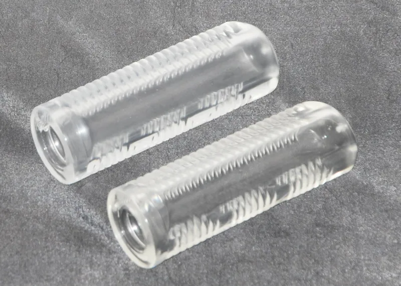 Ribbed Handlebar Grips PVC Clear 3 Ribbed Handlebar Grips PVC Clear