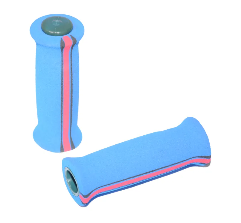 BMX Foam Handlebar Grips Blue 3 BMX Foam Handlebar Grips Blue