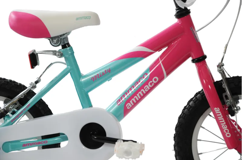 Ammaco Misty 14 Inch Wheel Kids Bike Pink And Blue 3 Ammaco Misty 14 Inch Wheel Kids Bike Pink And Blue - Image 2
