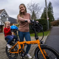 Estarli E20 Pro Electric Folding Bike Orange -Shimano Bike Store New20kid20seat 4 2