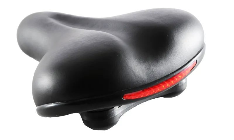 Ammaco Comfort Saddle With Reflector Black 3 Ammaco Comfort Saddle With Reflector Black