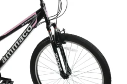Ammaco Snowdon 24 Inch Wheel Kids Mountain Bike Black And Pink -Shimano Bike Store SNOWDON203202