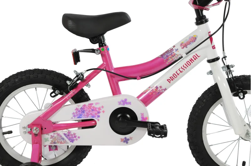 Professional Sparkle 12 Inch Wheel Kids Bike Pink And White 4 Professional Sparkle 12 Inch Wheel Kids Bike Pink And White - Image 2