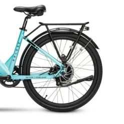 Ampere Deluxe Step Through 26 Inch Wheel Electric Bike Blue -Shimano Bike Store ampere20blue20A