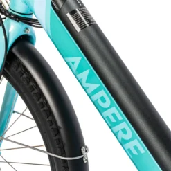 Ampere Deluxe Step Through 26 Inch Wheel Electric Bike Blue -Shimano Bike Store ampere20blue20b