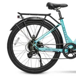 Ampere Deluxe Step Through 26 Inch Wheel Electric Bike Blue -Shimano Bike Store ampere20blue20e