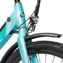 Ampere Deluxe Step Through 26 Inch Wheel Electric Bike Blue -Shimano Bike Store ampere20blue20f