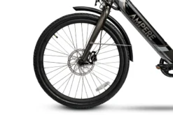 Ampere Deluxe Step Through 26 Inch Wheel Electric Bike Grey -Shimano Bike Store ampere20grey20c
