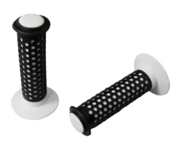 BMX Flanged Black/White Handlebar Grips 9 BMX Flanged Black/White Handlebar Grips -Shimano Bike Store hg305