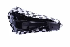 Chequered Saddle Cover Black And White