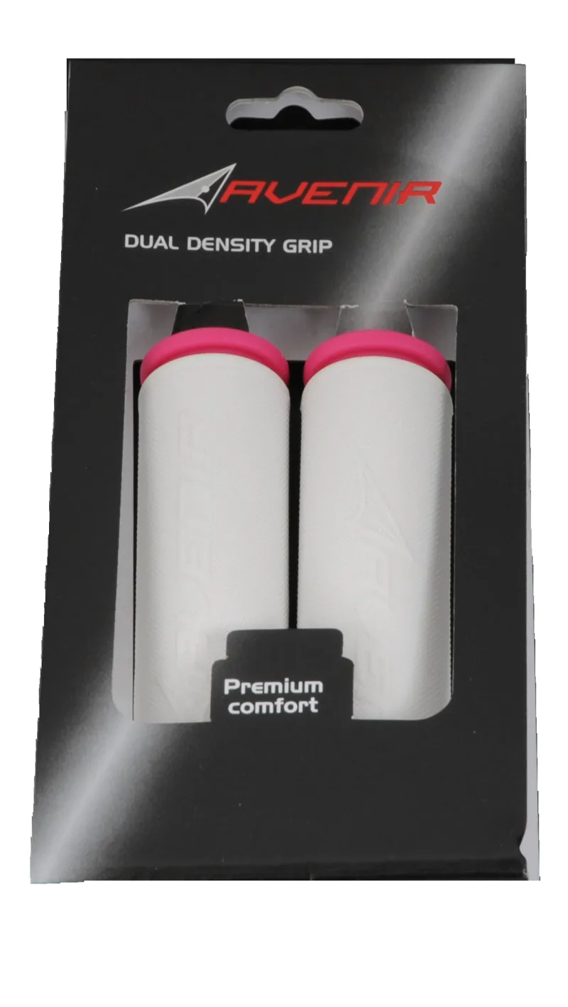 Avenir Dual Density Handlebar Grips White/Pink 3 Avenir Dual Density Handlebar Grips White/Pink