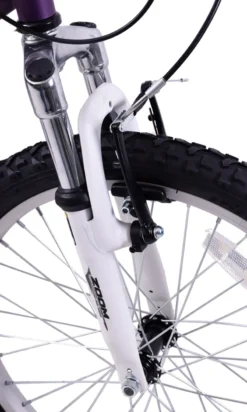 Professional Shocker 18 Inch Wheel Kids Mountain Bike Purple -Shimano Bike Store shocker 20 purplec