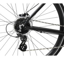 Ammaco Strada Sports Hybrid Bike Black -Shimano Bike Store strada womens blacka